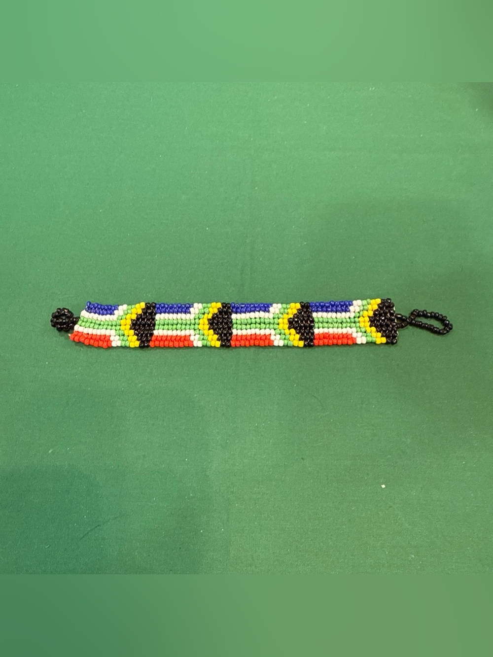 Beaded Woven Bracelet Made From Seed Beads And Thread. 62C